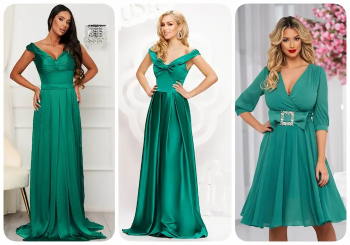 rochii domnisoare de onoare verde smarald